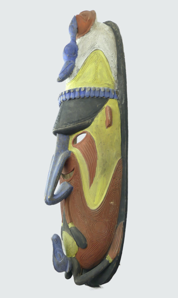 Grand masque monumental Papou polychrome (3/4-2)