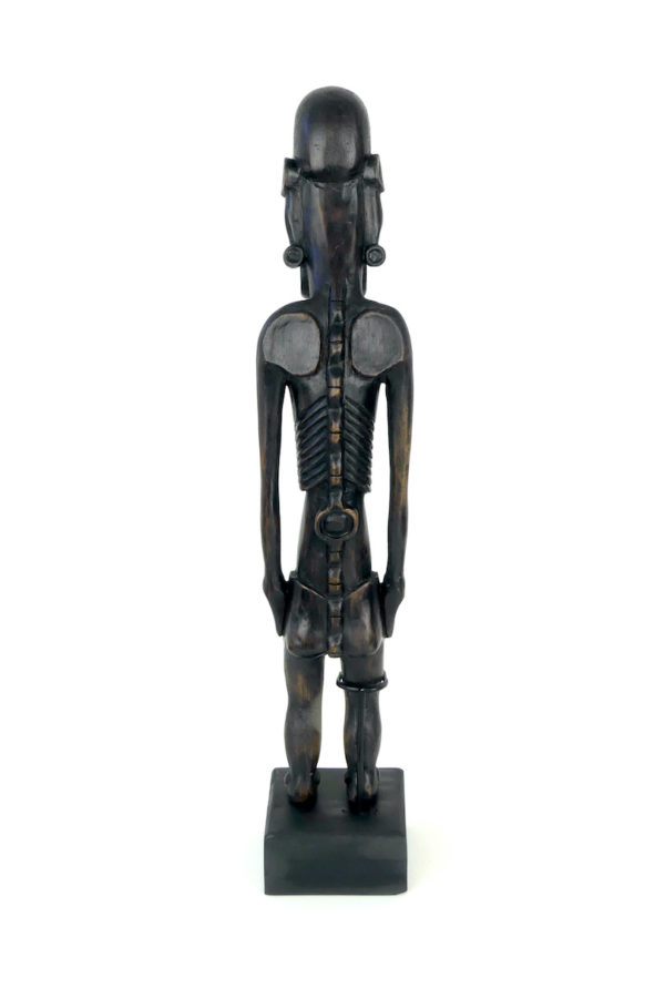 Moaï Kavakava sur socle en bois noirci (dos)