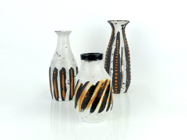 Trois vases Livia Gorka en faïence