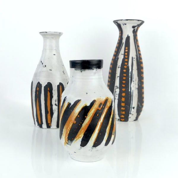 Trois vases Livia Gorka en faïence