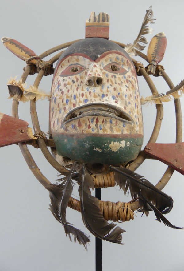 Masque anthropomorphe Esprit aux 2 poissons (dessous)