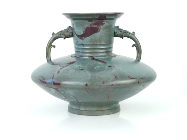 Vase balustre japonais en bronze (face)