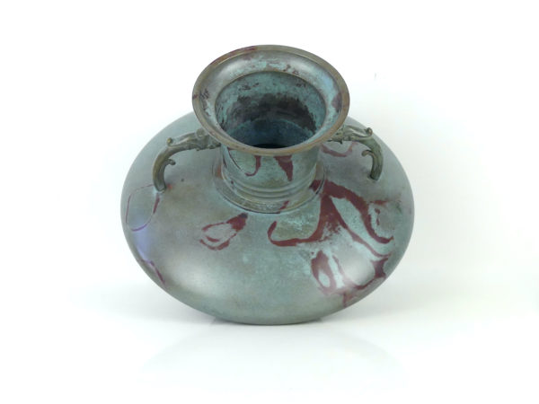Vase balustre japonais en bronze (dessus)