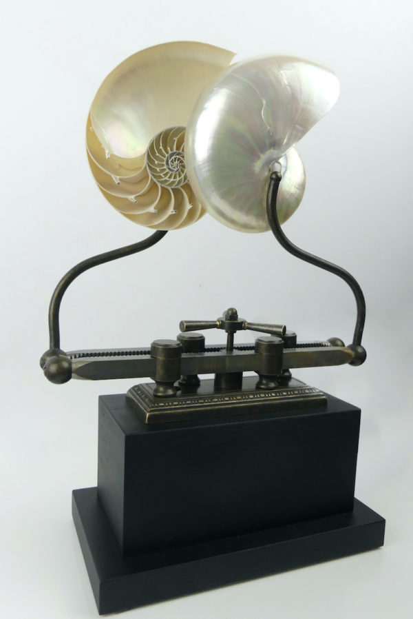 Nautile mécanique steampunk (3/4 ouvert)
