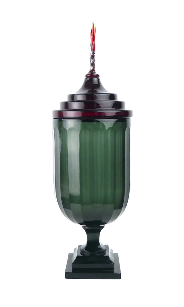 Drageoir corail en verre style Murano (profil)