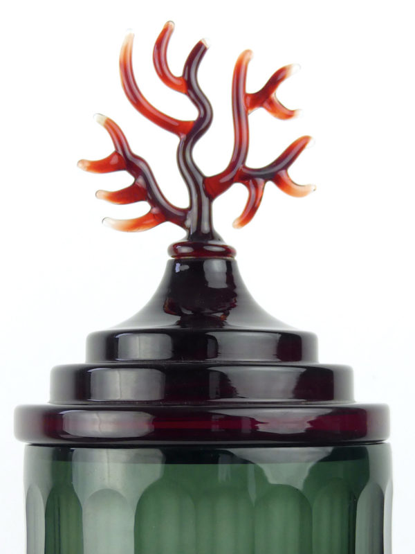 Drageoir corail en verre style Murano (détail corail)