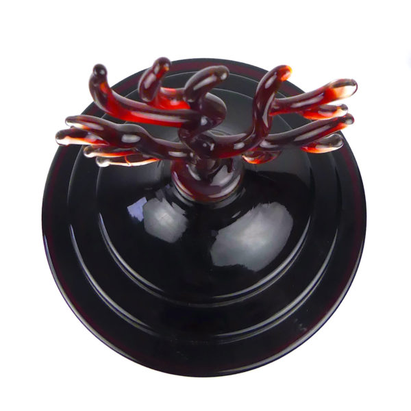 Drageoir corail en verre style Murano (dessus)