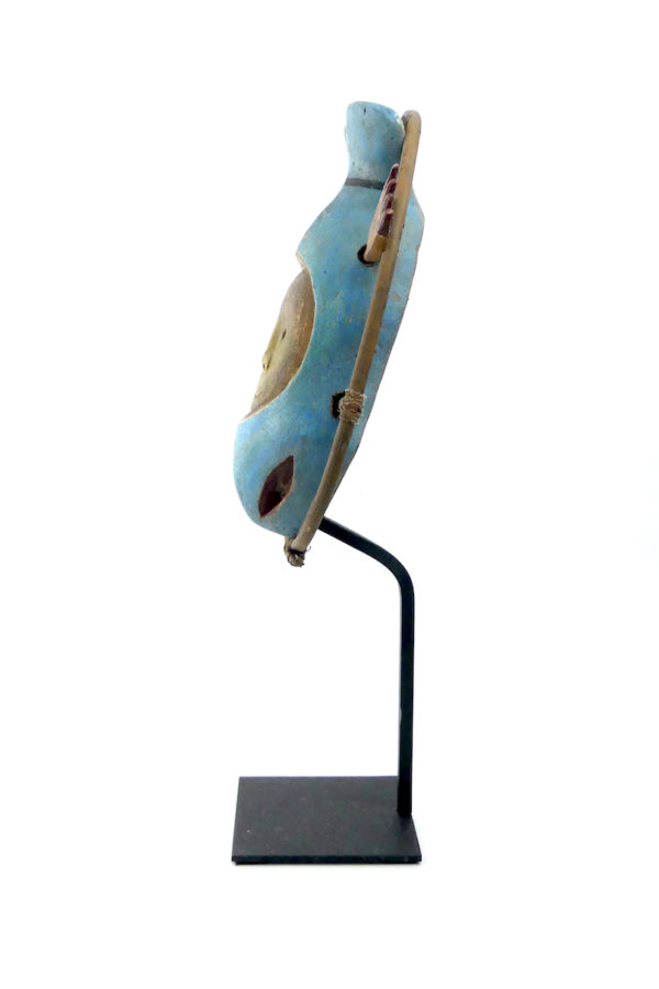Masque céphalomorphe esprit poisson bleu (profil)