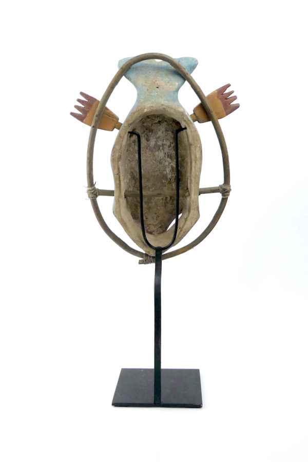 Masque céphalomorphe esprit poisson bleu (dos)