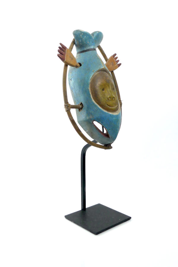 Masque céphalomorphe esprit poisson bleu (3/4)