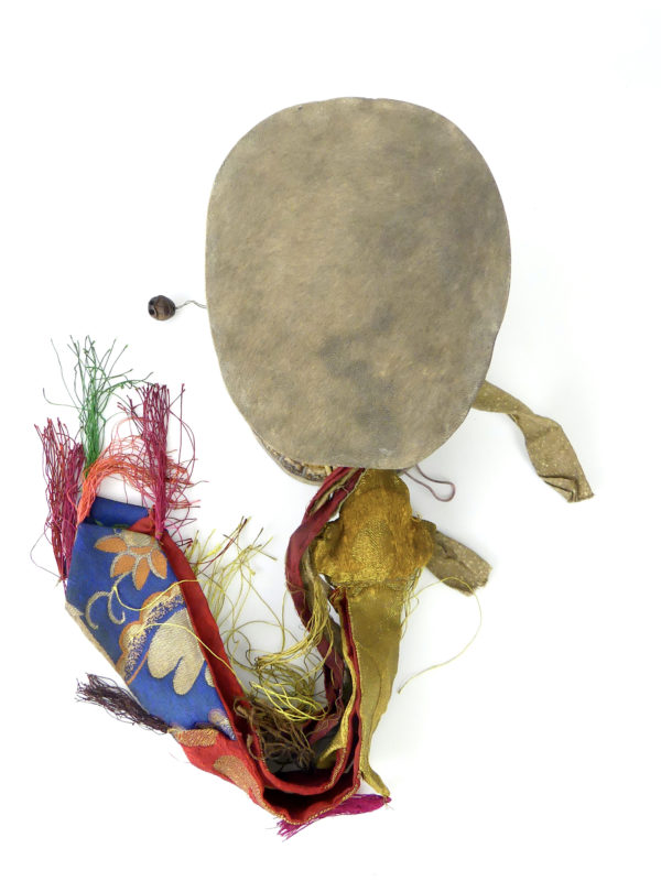 Tambourin Damaru Kapala tibétain ancien (dessus)