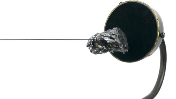 Météorite Sidérite en lévitation Steampunk (détail)