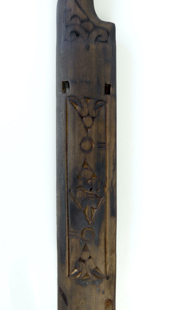 Sabre de guerrier Parang Ilang Mandau Dayak (détail)