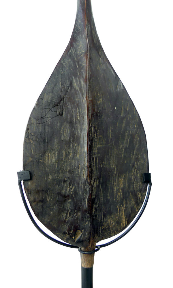 Pagaie de danse Rapa en bois de Toromiro (détail face)