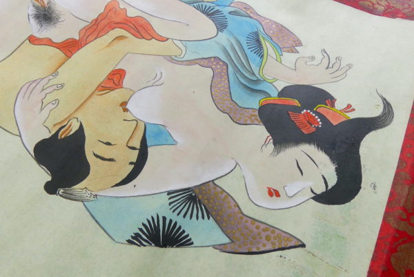 Shunga makimono 5 peintures érotiques japonaises (détail)