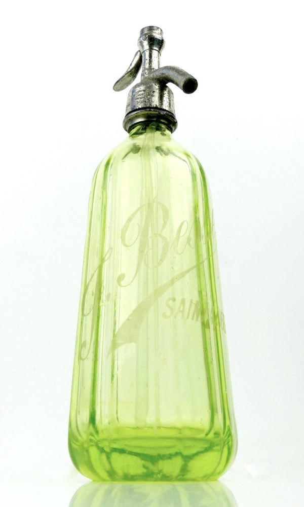 Siphon à eau de Seltz en ouraline (face 3/4)