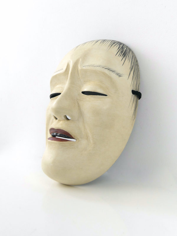 Masque Yoroboshi en bois théâtre nô (3/4)