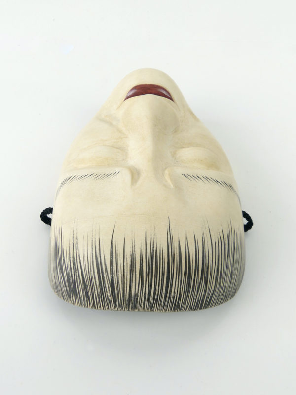 Masque Yoroboshi en bois théâtre nô (dessus)