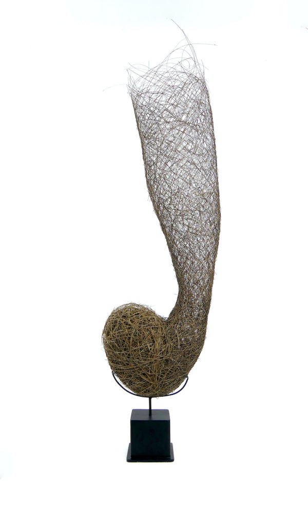 Grand nid de Tisserin sur socle (profil)