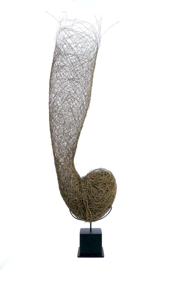 Grand nid de Tisserin sur socle (profil)
