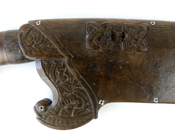 Couteau Batak XIXe Sumatra (détail fourreau)
