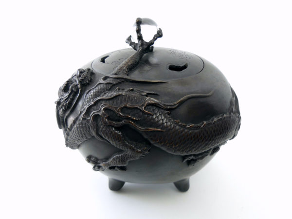 Encensoir dragon en bronze Meiji (3/4)