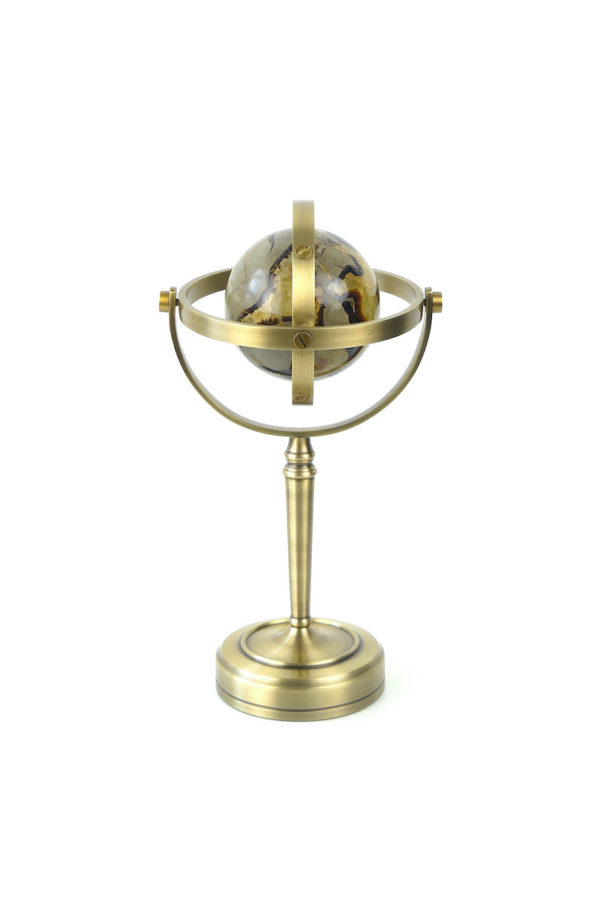 Sphère armillaire à la pierre septaria (face dessous)