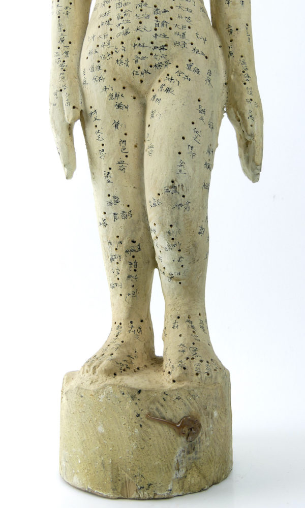 Mannequin acupuncture femme sculptée en bois léger (détail bas)