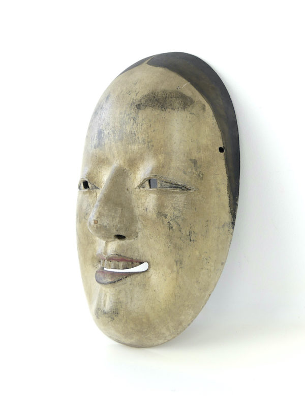 Masque zō-onna ko-omote en bois Taishō (3/4)