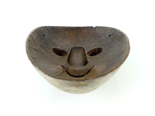 Masque zō-onna ko-omote en bois Taishō (dos 3/4)