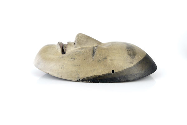 Masque zō-onna ko-omote en bois Taishō (profil)