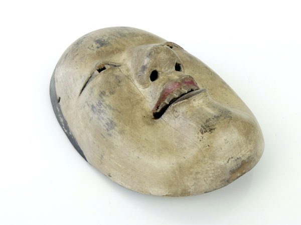 Masque zō-onna ko-omote en bois Taishō (dessous 3/4)