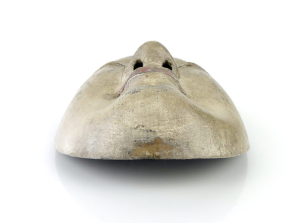 Masque zō-onna ko-omote en bois Taishō (dessous)