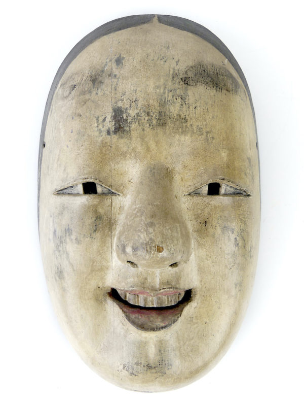 Masque zō-onna ko-omote en bois Taishō (face)