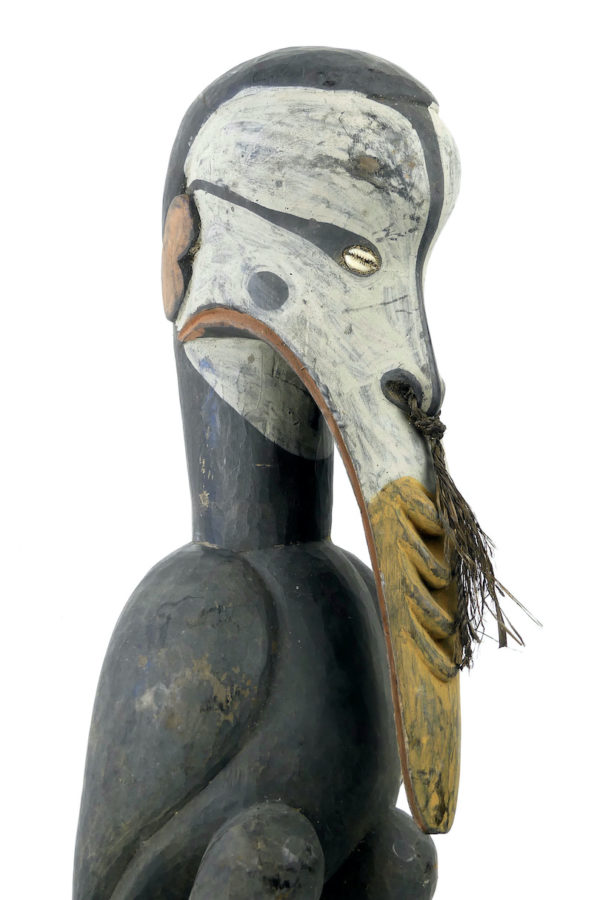 Cimier iatmul Calao anthropomorphe (détail profil)