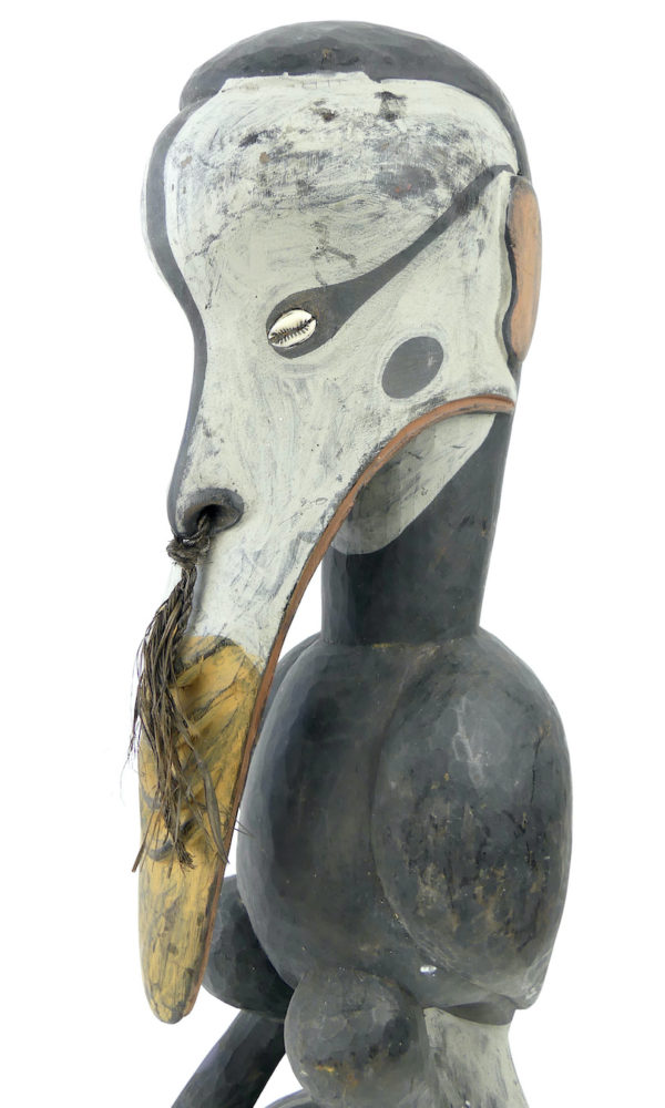 Cimier iatmul Calao anthropomorphe (détail profil)