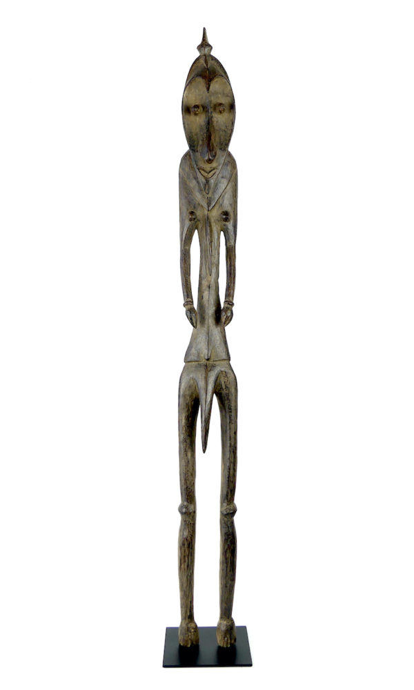 Grande statue d’ancêtre Ramu anthropo-zoomorphe (face)