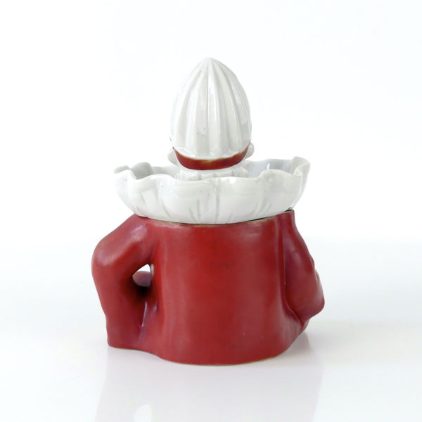 Ancien presse citron Clown complet en porcelaine et biscuit (dos)