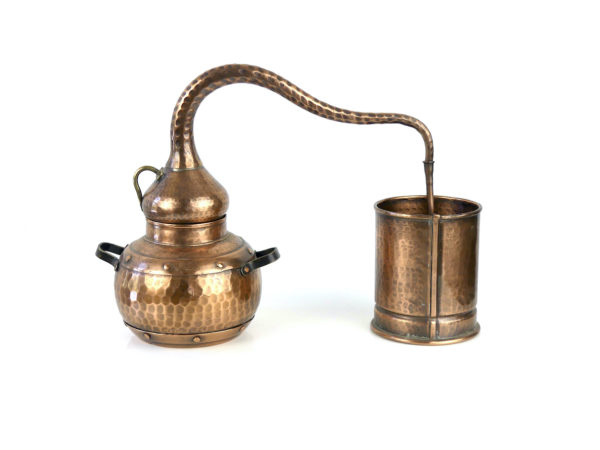 Petit alambic artisanal en cuivre (dos)