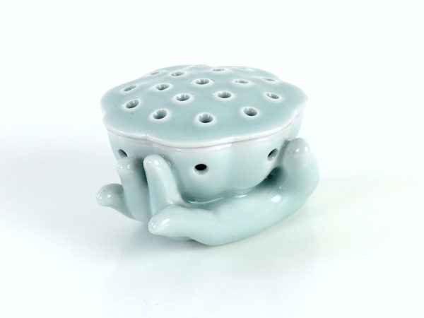 Encensoir chinois en porcelaine gousse de lotus (3/4)