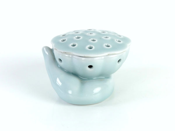 Encensoir chinois en porcelaine gousse de lotus (dos)