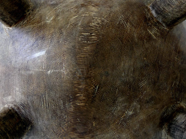 Grand bol Tanoa kava ancien des îles Fidji (dessous détail)