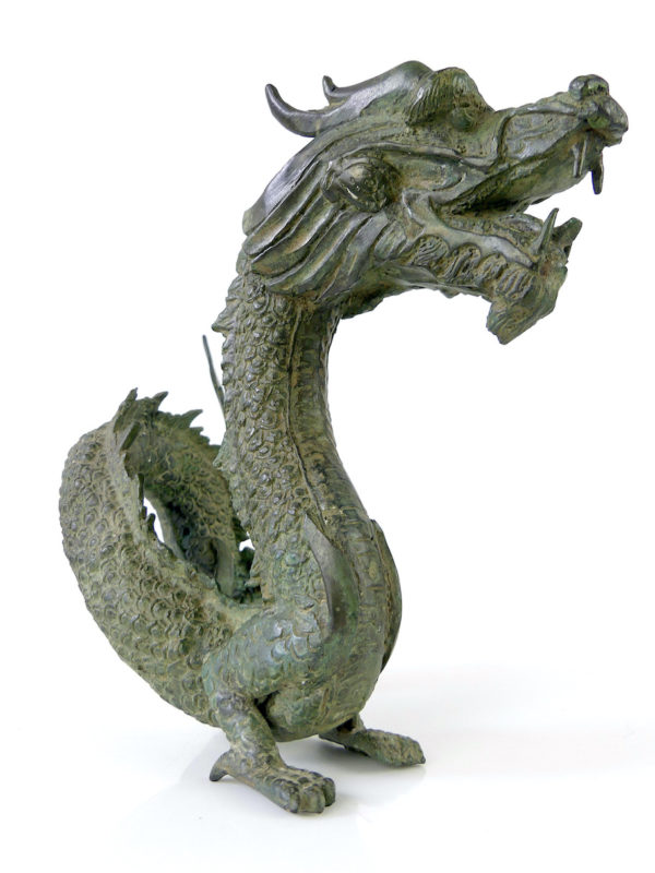 Bronze dragon oriental thaïlandais (détail)