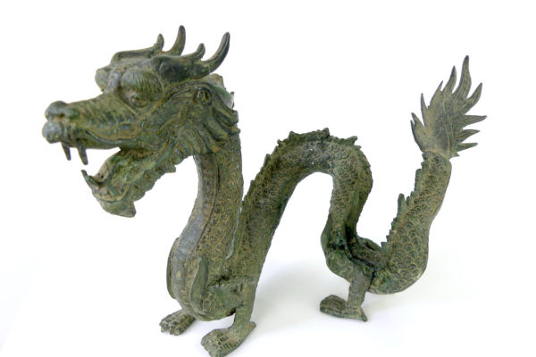 Bronze dragon oriental thaïlandais (face)
