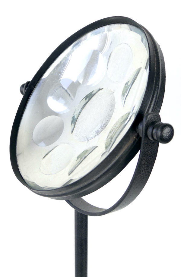Miroir facetté sur pied Scialytique design (détail 3/4)