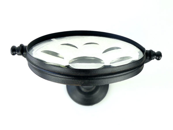 Miroir facetté sur pied Scialytique design (dessus)