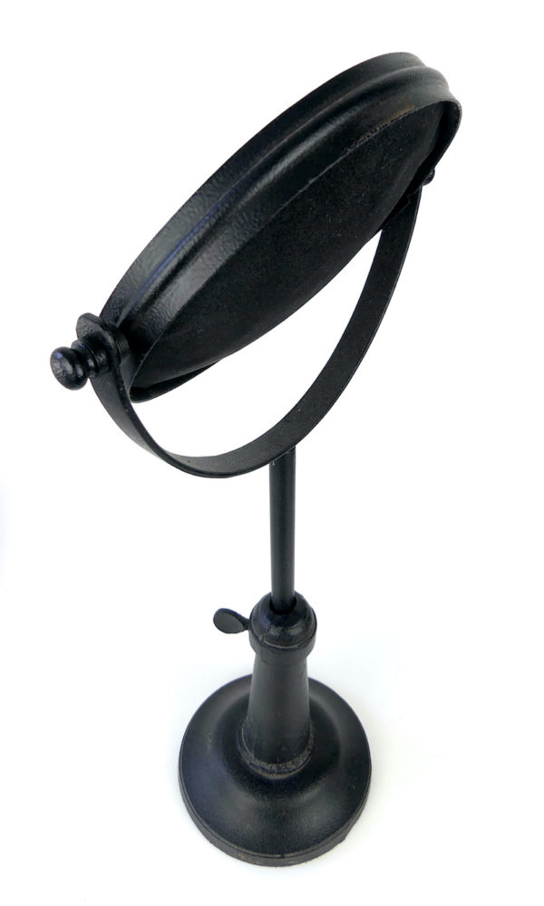 Miroir facetté sur pied Scialytique design (3/4 dos)