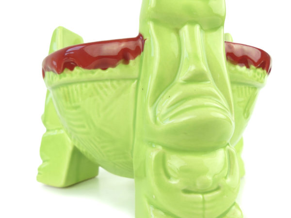 Bol Moaï vintage en céramique Squid Tiki Farm (détail)