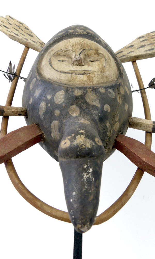   Masque céphalomorphe esprit pingouin style yupik (détail)
