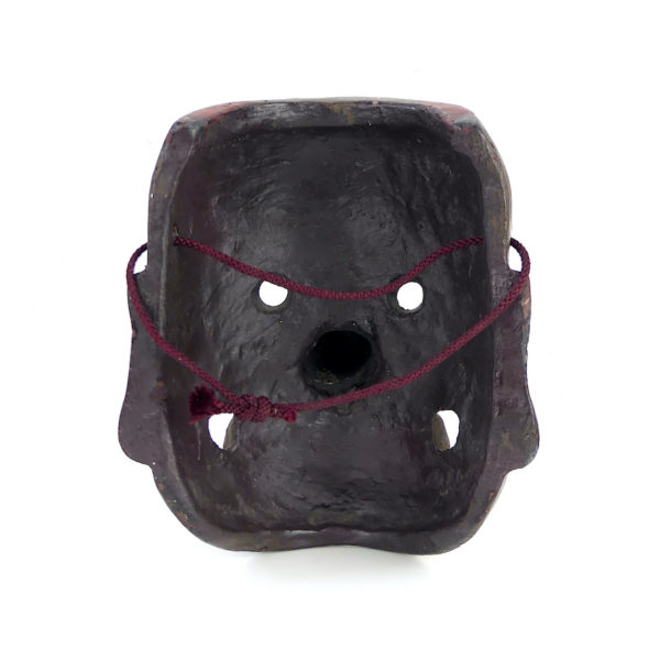 Masque Tengu ancien en terre cuite (dos)